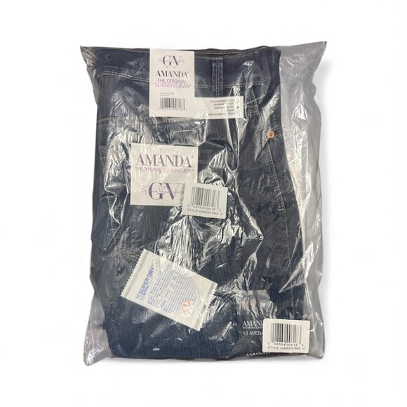 Gloria Vanderbilt Womens Amanda High Waist Classic Straight Leg Jeans Sz 10 New - Picture 2 of 5